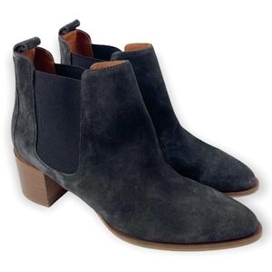 Everlane Charcoal Suede Ankle Booties
